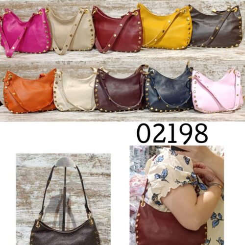 Bolso Bandolera Piel  con Tachuelas
