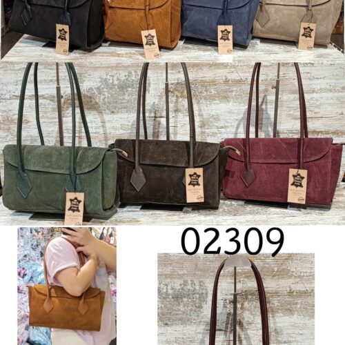 Bolso de Hombro Piel Serraje