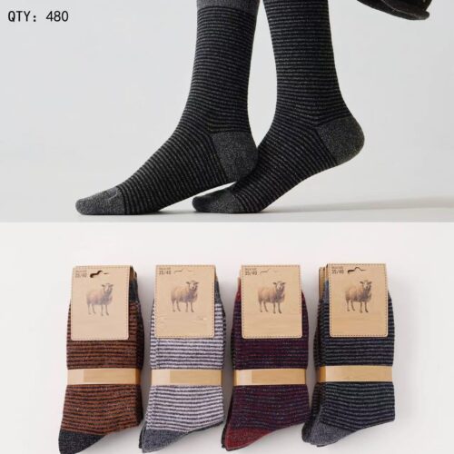 Calcetines Largos Mujer con Diseño a Rayas