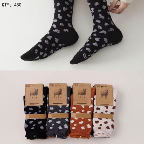 Calcetines Largos Mujer con Estampado de Manchas