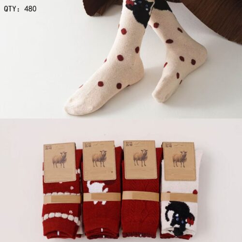 Calcetines Largos Mujer con Estampado Invernales