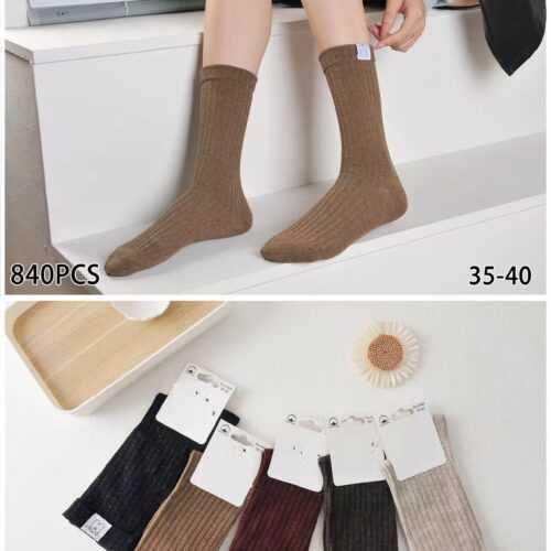 Calcetines Largos Algodón  Canalé Mujer