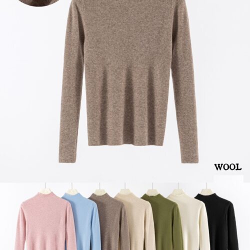 Jersey de Punto con Cuello Alto