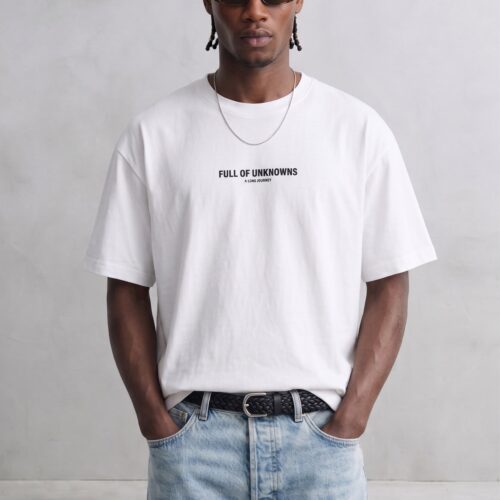 Camiseta  Blanco Oversize Boxy Fit de Algodón