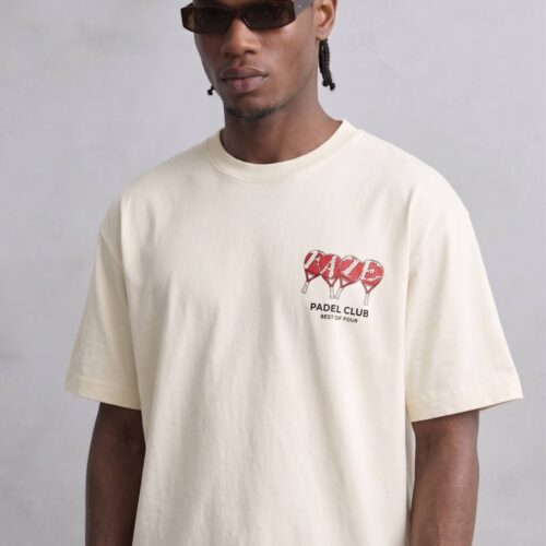 Camiseta Beige Oversize Boxy Fit de Algodón