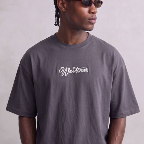 Camiseta Azul Oversize Boxy Fit de Algodón