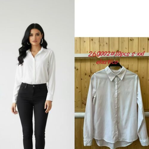 Camisa Blanca Lisa Mujer