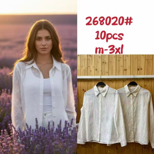 Camisa Diseño Hojas Mujer