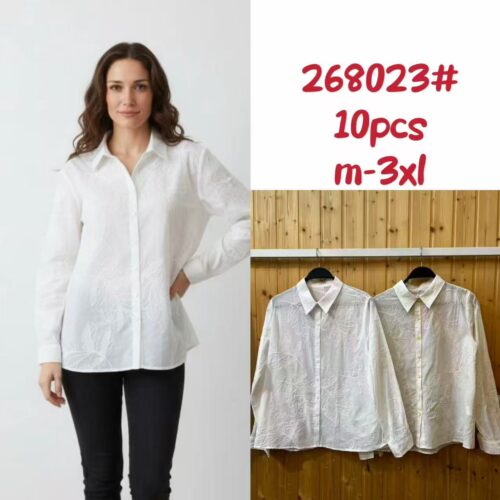 Camisa Diseño Hojas Mujer