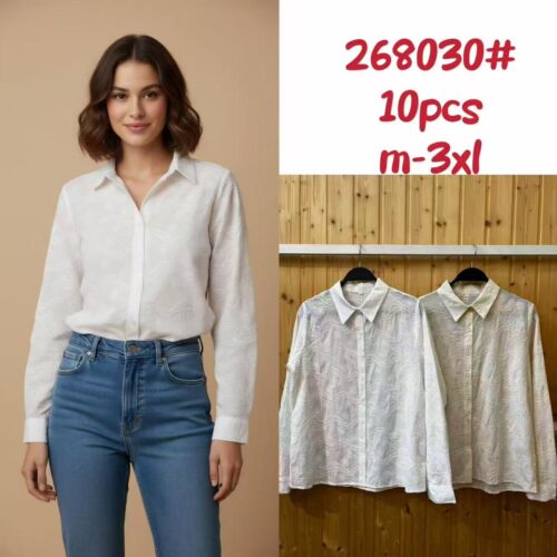 Camisa Bordados Florales Mujer