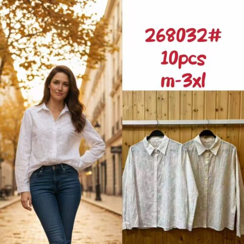 Camisa Bordados  Florales Mujer