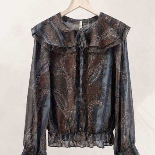 Blusa Estampado Paisley Manga Larga