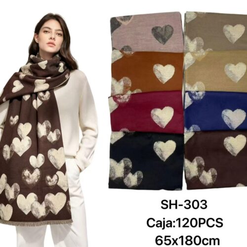 Pañuelos con Estampados de Corazones