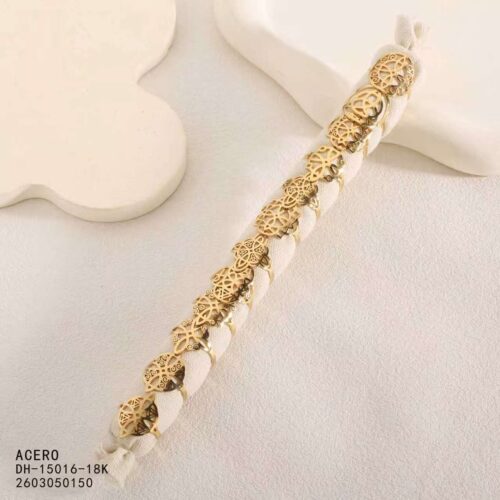 Tubo con 12 Anillos Dorados  Acero