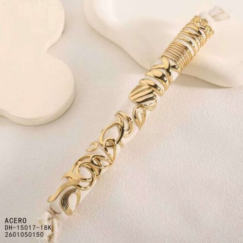 Tubo con 12 Anillos Dorados Acero