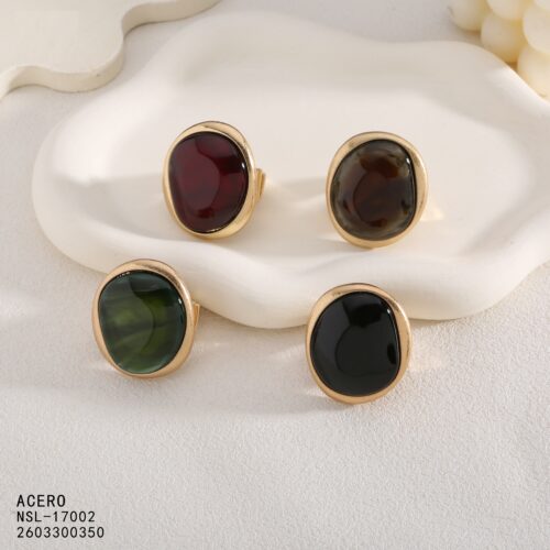 Anillo Maxi Acero Estilo Vintage con Piedra