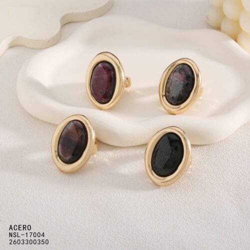 Anillo Maxi Acero Estilo Vintage con Piedra