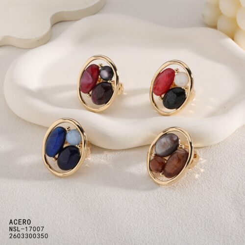 Anillo Maxi Acero Estilo Vintage con Piedras