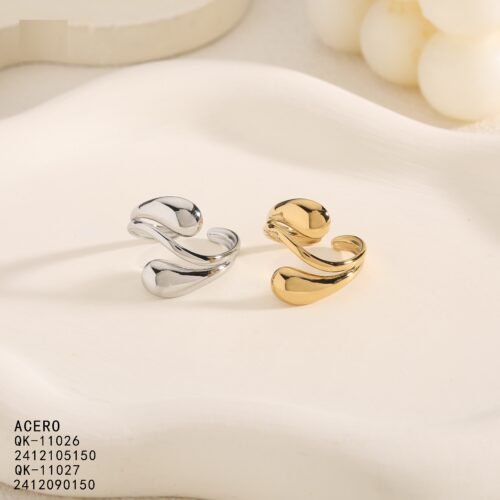 Anillo Acero Diseño Irregular