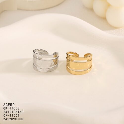 Anillo Acero Diseño  con Textura
