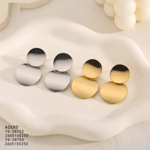 Pendientes Acero Redondo