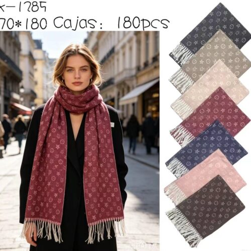 Bufandas con Flecos y Estampados de Flores