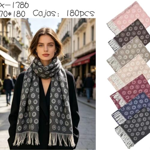 Bufandas con Flecos y estampados de Flores