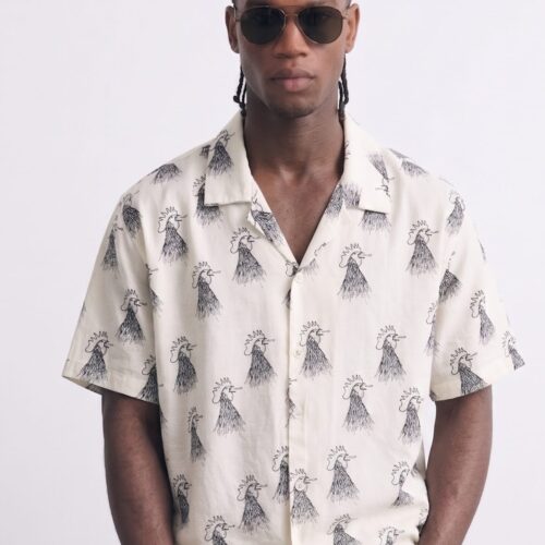 Camisa Blanco Hawaiana