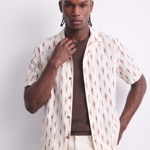 Camisa Blanco Hawaiana