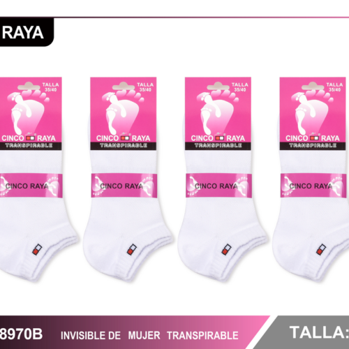 Calcetines Invisibles Blancos Transpirables Mujer