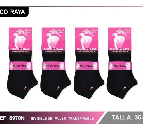 Calcetines Invisibles Negros Transpirables  Mujer
