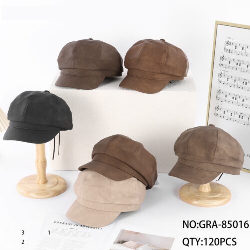 Boina de Polipiel Estilo Gorra  Mujer