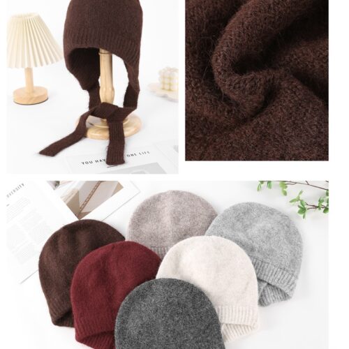 Gorro Estilo Capota de Punto Mujer