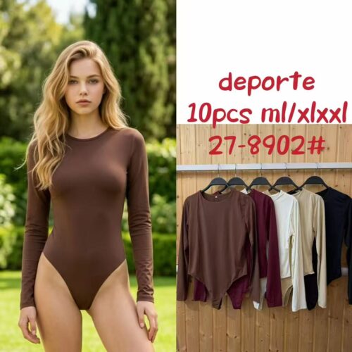 Body  Cuello Redondo Liso Mujer