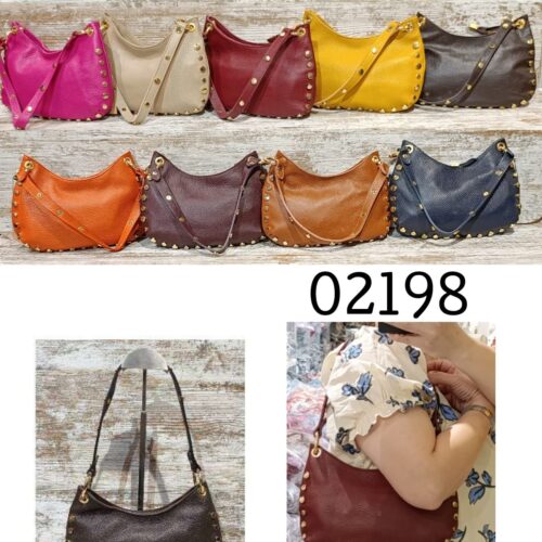 Bolso de Hombro con Bandolera Piel Tachuelas
