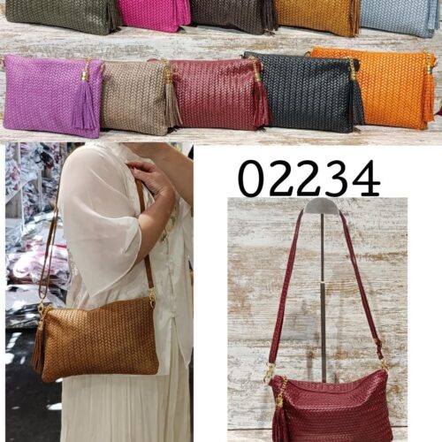 Bolso Rectangular con Bandolera Piel Trenzada