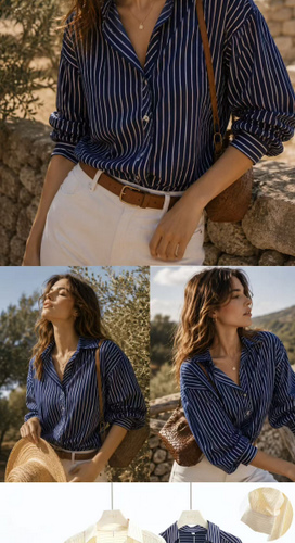 Camisa de Vestir Mangas 3/4 Mujer