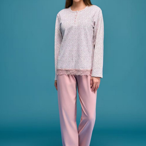 Pijama Manga Larga Felpada Mujer