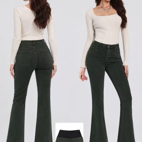Pantalón Vaquero Khaki con Faja Moldeadora