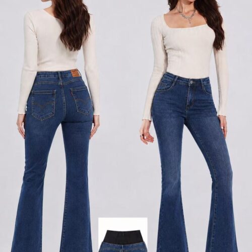 Pantalón Vaquero Azul con Faja Moldeadora