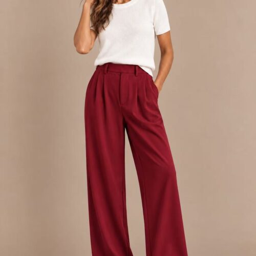 Pantalón Burdeo Antiarrugas