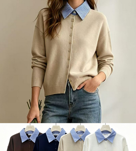 Chaqueta con Diseño Acolchado con Cierre de Botones y Solapas