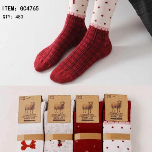 Calcetines Largos con Lana Estampados Mujer