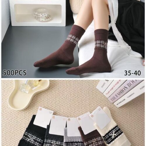 Calcetines Largos con Lana Lazos Mujer