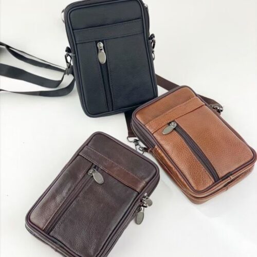 Bolso Bandolera  Hombre Piel