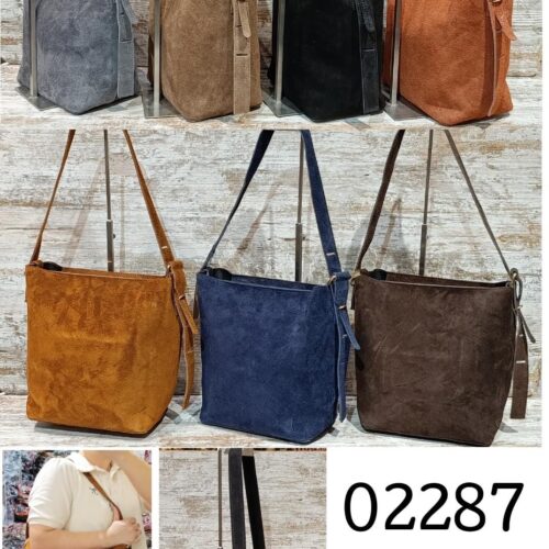Bolso de Hombro Piel Serraje